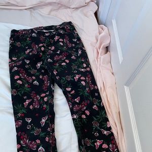 Girls Floral Jeans